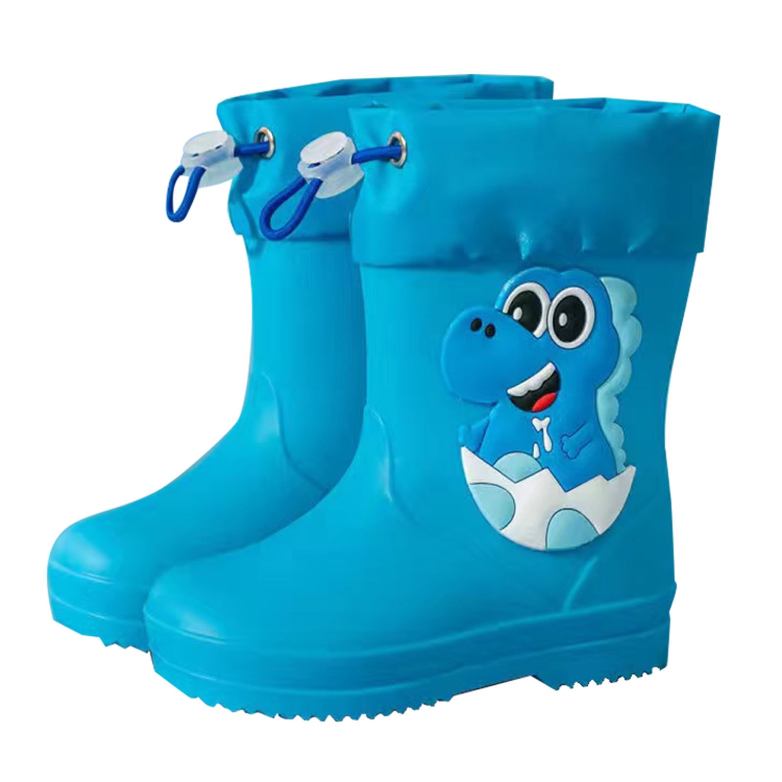 Kcodviy Children Female Elastic Mouth Children's Rain Boots Textured Soles Non Light Comfortable Rain Shoes For Primary School Students Boys on Leather Boot Snowmobile Boots for Kids Snow Boots f